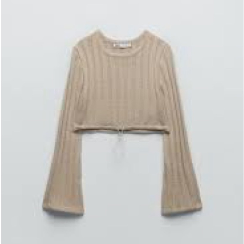 Zara Tan Sweater Cozy Knitwear